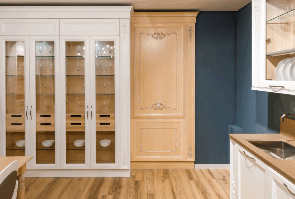modern kitchen interior featuring custom cabinetry and sleek, stylish design.